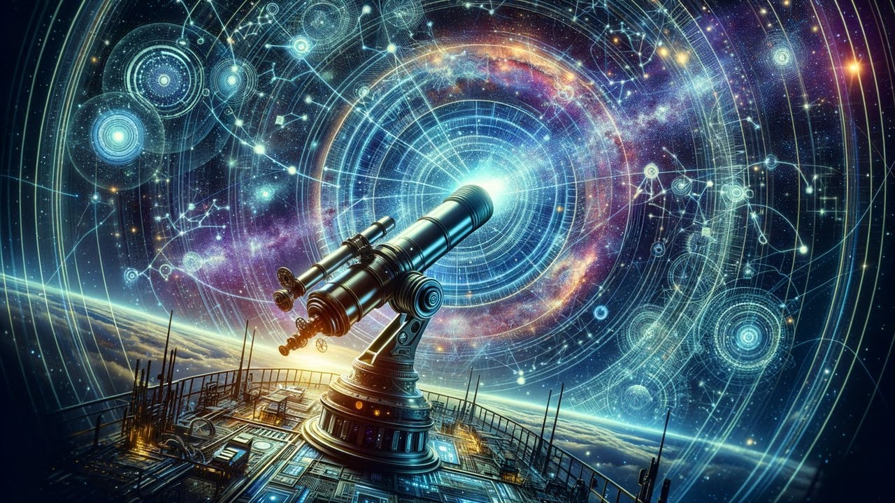 telescópio de última geração em um ambiente de alta tecnologia, exemplificando a interseção entre astronomia e inovação tecnológica. Equipamentos avançados como este são essenciais para a exploração espacial moderna, permitindo a captura de imagens detalhadas do cosmos e contribuindo para descobertas científicas significativas.