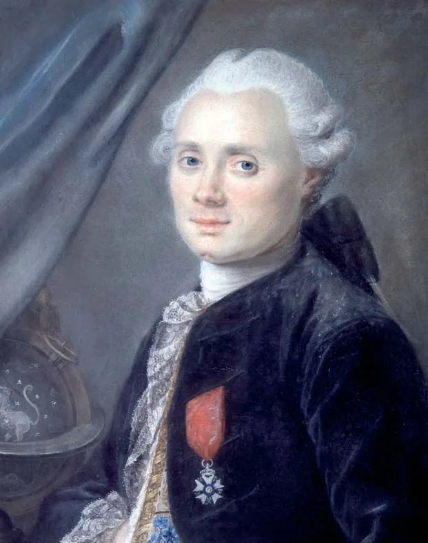 Pintura de Charles Messier, o homem que descobriu a Galáxia do Redemoinho (M51).