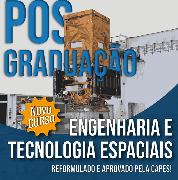 PGETE — Novo curso de Pós-Graduação em Engenharia e Tecnologia Espaciais. Uma formação avançada para quem deseja atuar no futuro da exploração espacial e no desenvolvimento de novas tecnologias. Crédito da imagem: Divulgação/INPE