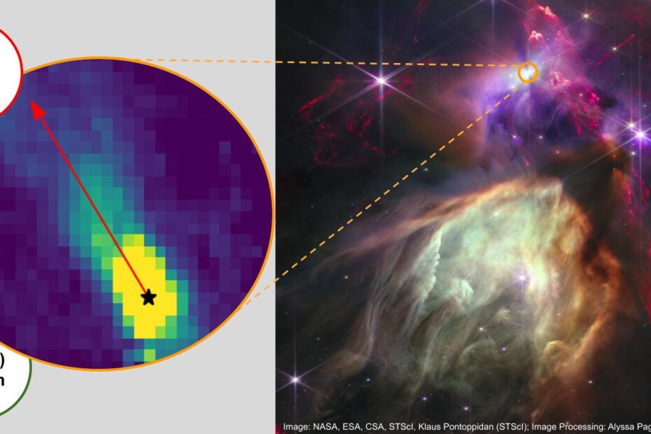 Imagem: NASA, ESA, CSA, STScI, Klaus Pontoppidan (STScI) Processamento de imagem: Alyssa Pagan (STScI)