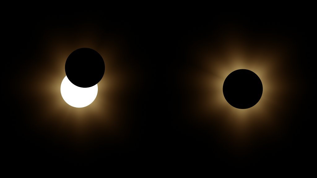 Eclipse solar de março de 2015 mostrando a diferença entre a penumbra, com eclipse parcial, e a umbra, onde a Lua cobre completamente o Sol, em imagem registrada pela NASA.