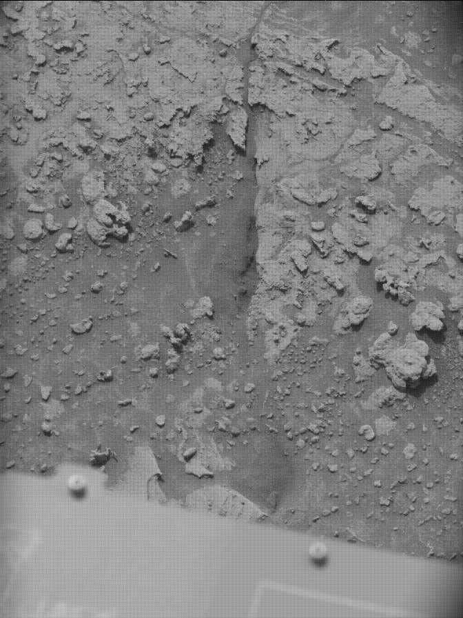 Textura rochosa nodular na superfície de Marte capturada pelo rover Curiosity com a Mastcam durante a missão Mars Science Laboratory